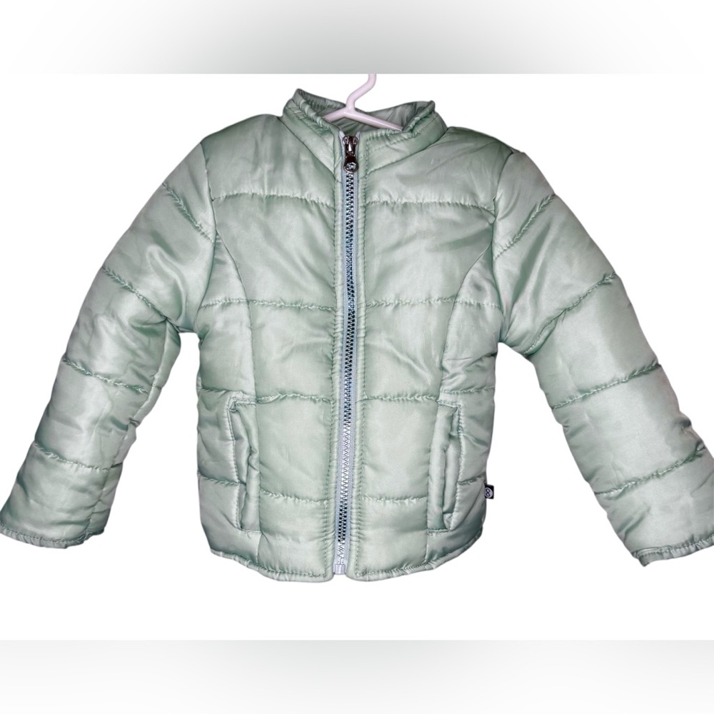 Girls pale green puffer jacket 3T